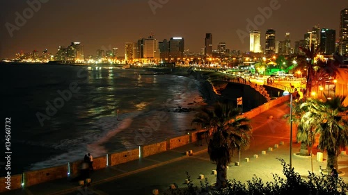 Tel Aviv, Israel. View from Jaffa. Time lapse. UHD, 4K