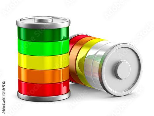 battery on white background...