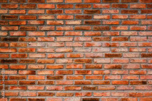 Red brick wall texture for background.