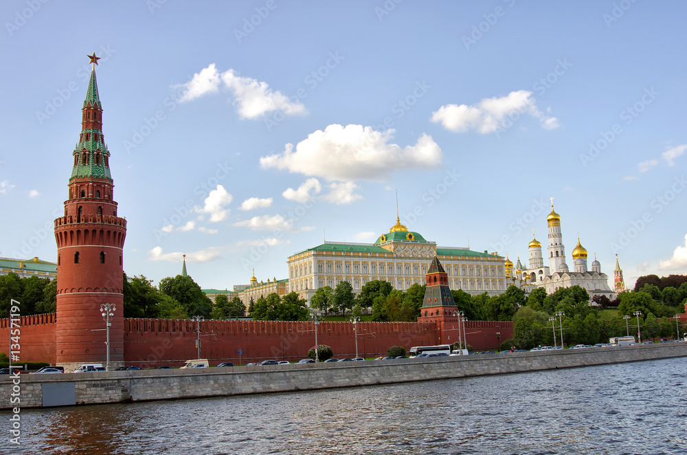 Moscow Kremlin and the waterfront. Moscow. Russia