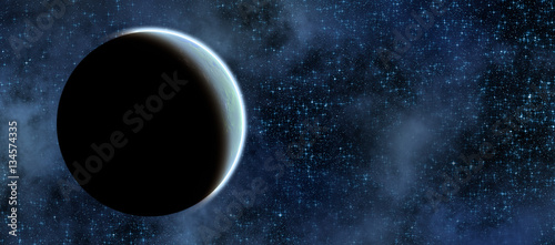 Fototapeta Naklejka Na Ścianę i Meble -  Planet in the Milky Way.