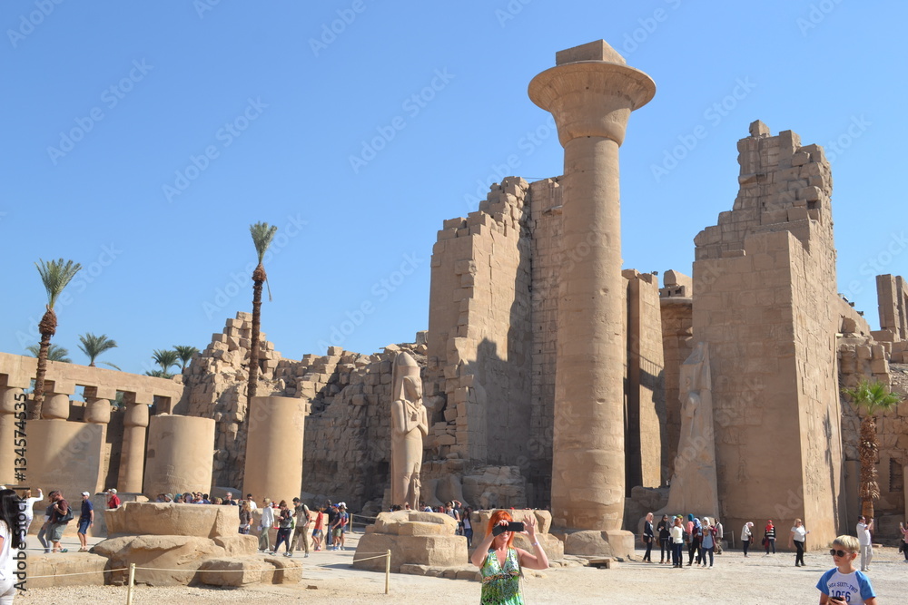 Ruins of the temple in Luxor.  Egypt.