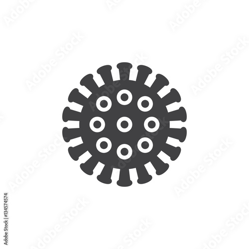 Coronavirus, virus icon vector, filled flat sign, solid pictogram isolated on white. Symbol, logo illustration