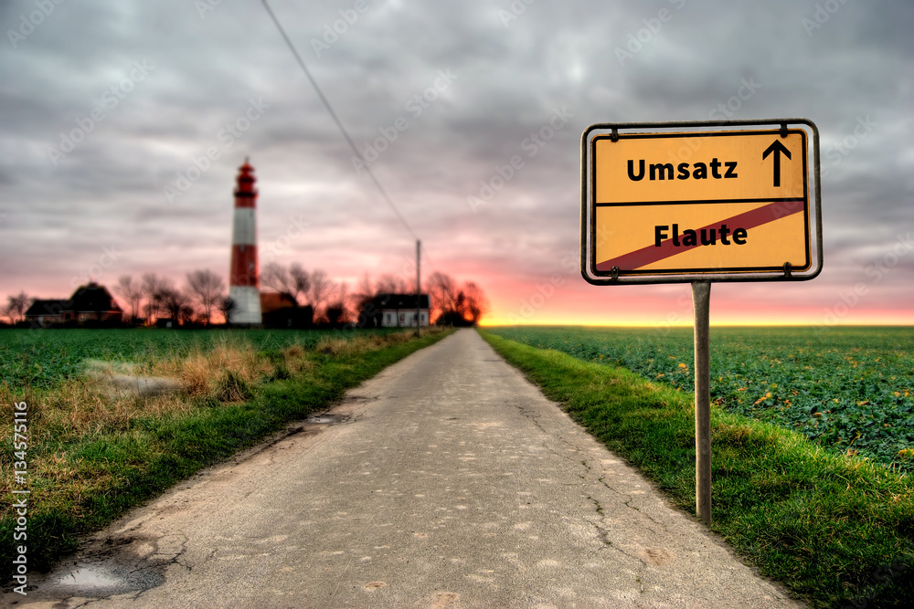 Obraz premium Schild 124 - Umsatz