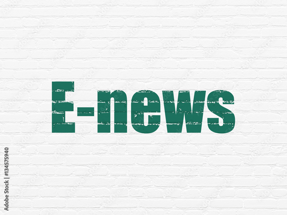 News concept: E-news on wall background News concept: E-news on wall background