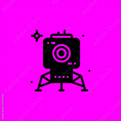 lander icon flat disign