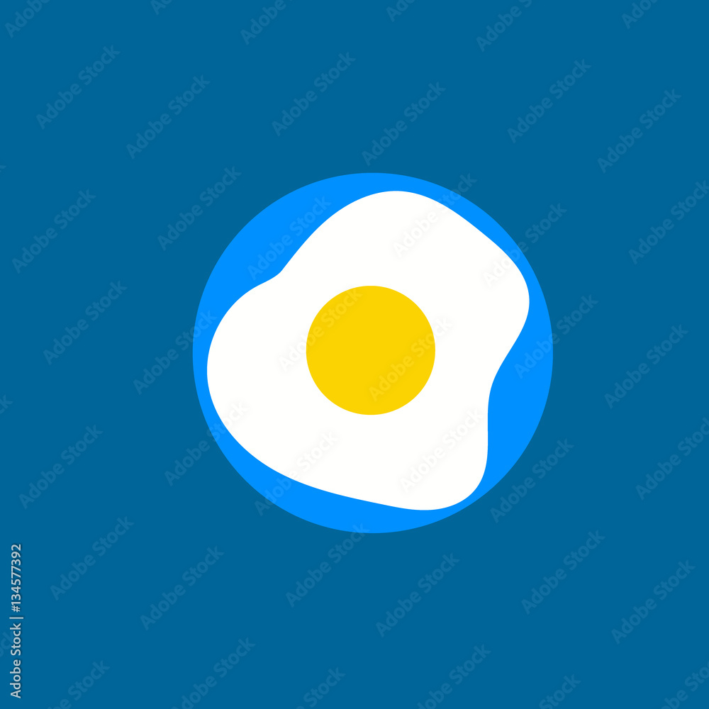 fried egg icon flat disign fried egg icon flat disign
