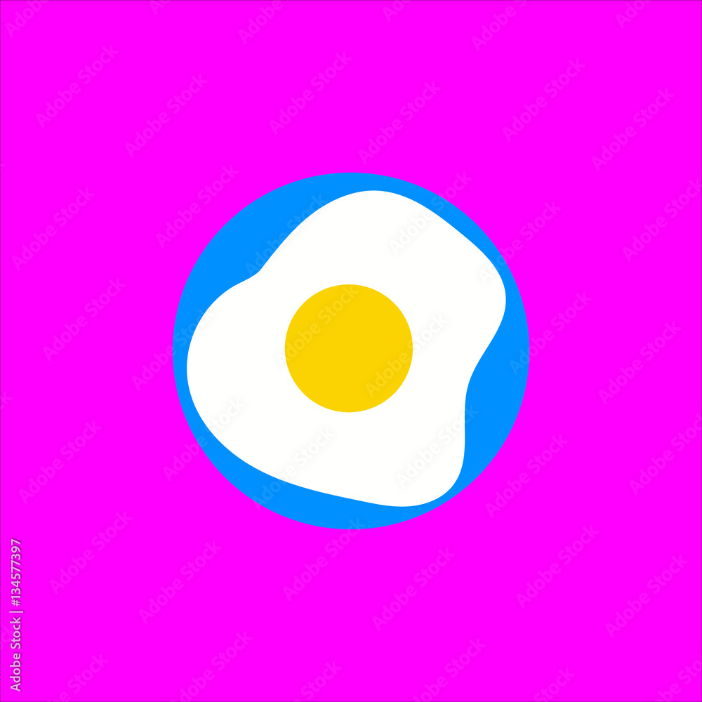 fried egg icon flat disign fried egg icon flat disign
