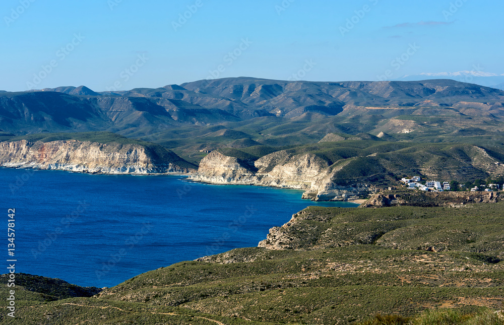 Rocky coastline of Agua Amarga. Spain