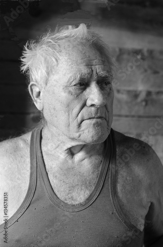 Dramatic portrait of an old man