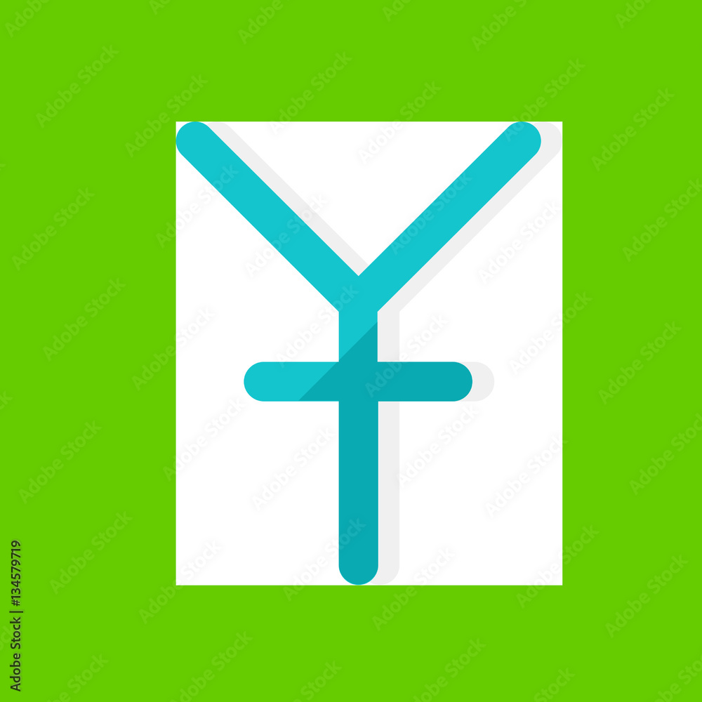 Obraz premium yuan icon flat disign