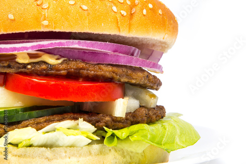 Hamburger close up
