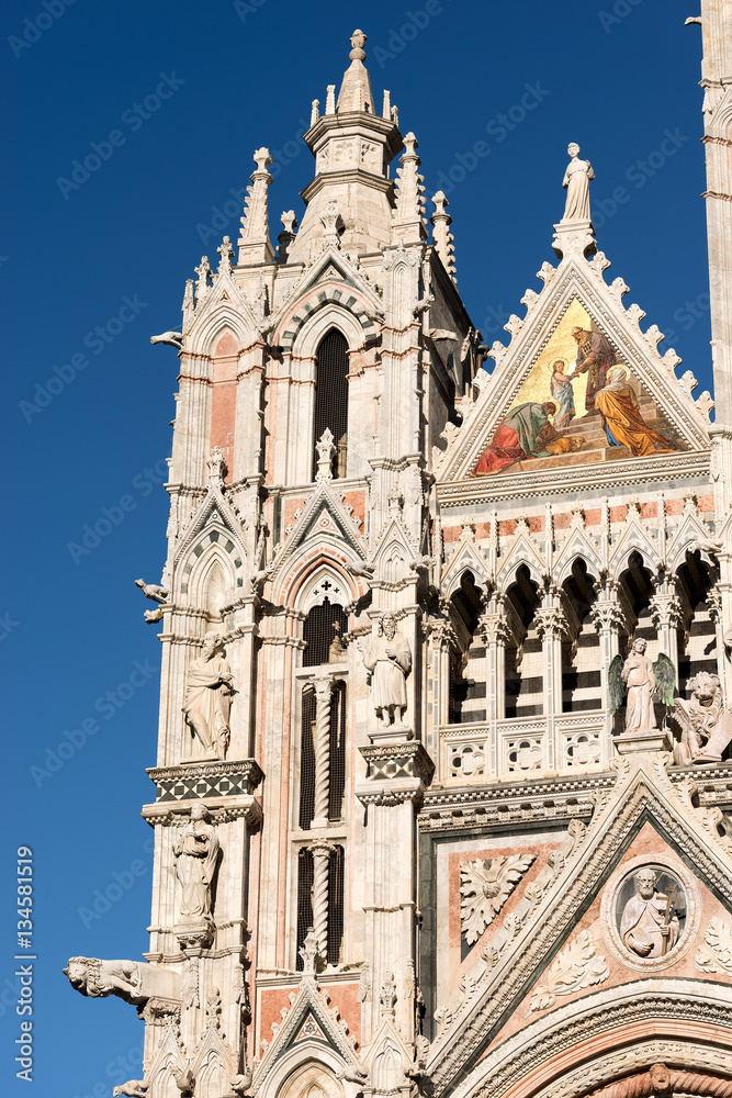 Detail of Siena Cathedral - Tuscany Italy