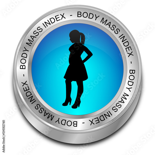 Body Mass Index Button - 3D illustration