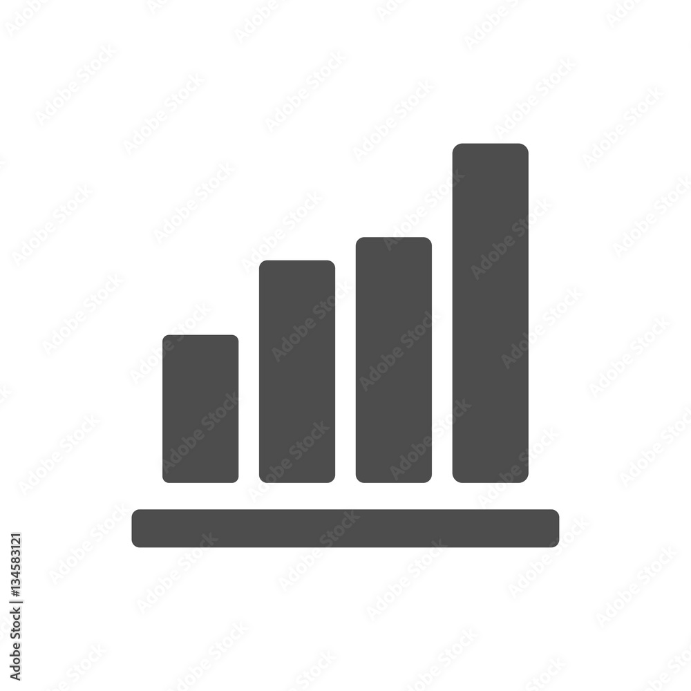 increase statistics icon isolated on white background. Could be used for web, presentation, design increase statistics icon isolated on white background. Could be used for web, presentation, design