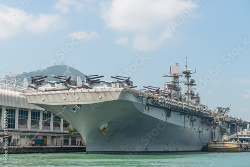 Fotografi HONG KONG, CHINA - Sept 18:The U.S. amphibious assault ship USS