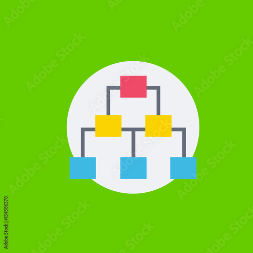 hierarchical structure icon flat disign