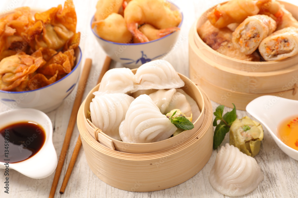 asian cuisine,assorted asian food
