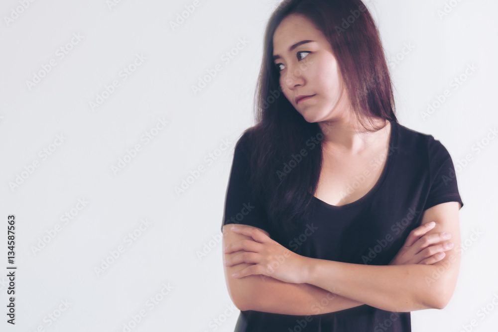 Motion blur abstract image of a beautiful asian woman in the white room background Motion blur abstract image of a beautiful asian woman in the white room background