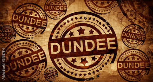 Dundee, vintage stamp on paper background