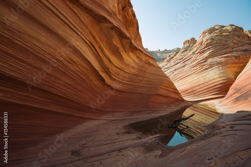 Arizona Wave - Famous Geology rock formation in Pariah Canyon, b photo