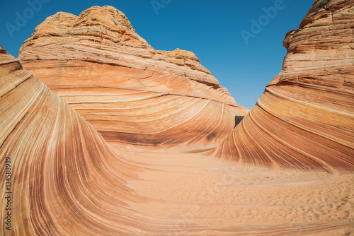 Arizona Wave - Famous Geology rock formation in Pariah Canyon, b photo