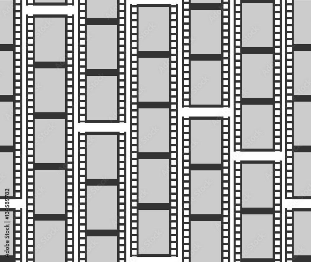 Seamless pattern with monochrome cinema or movie reel Seamless pattern with monochrome cinema or movie reel