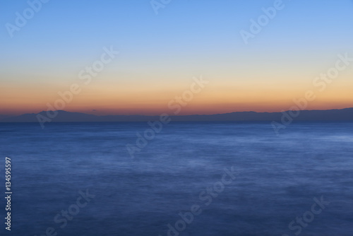 Sea waves after sunset from Enoshima  Kanagawa Prefecture  Japan
