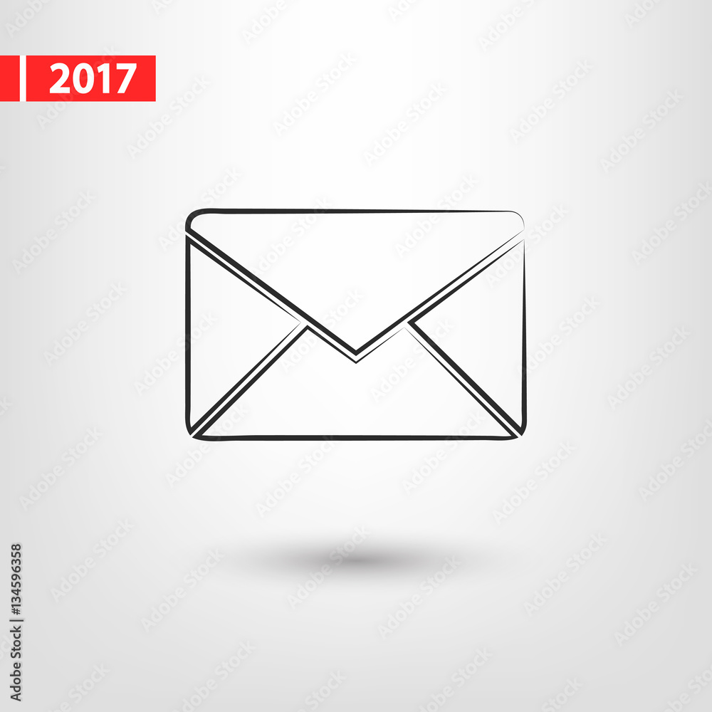 Envelope Mail icon, vector illustration. Flat design style Envelope Mail icon, vector illustration. Flat design style