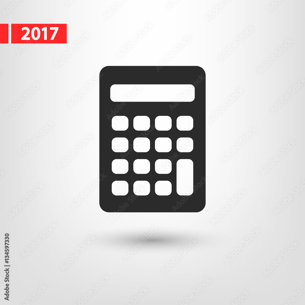 calculator icon, vector illustration. Flat design style calculator icon, vector illustration. Flat design style
