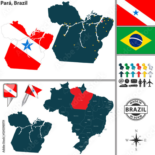 Map of Para, Brazil