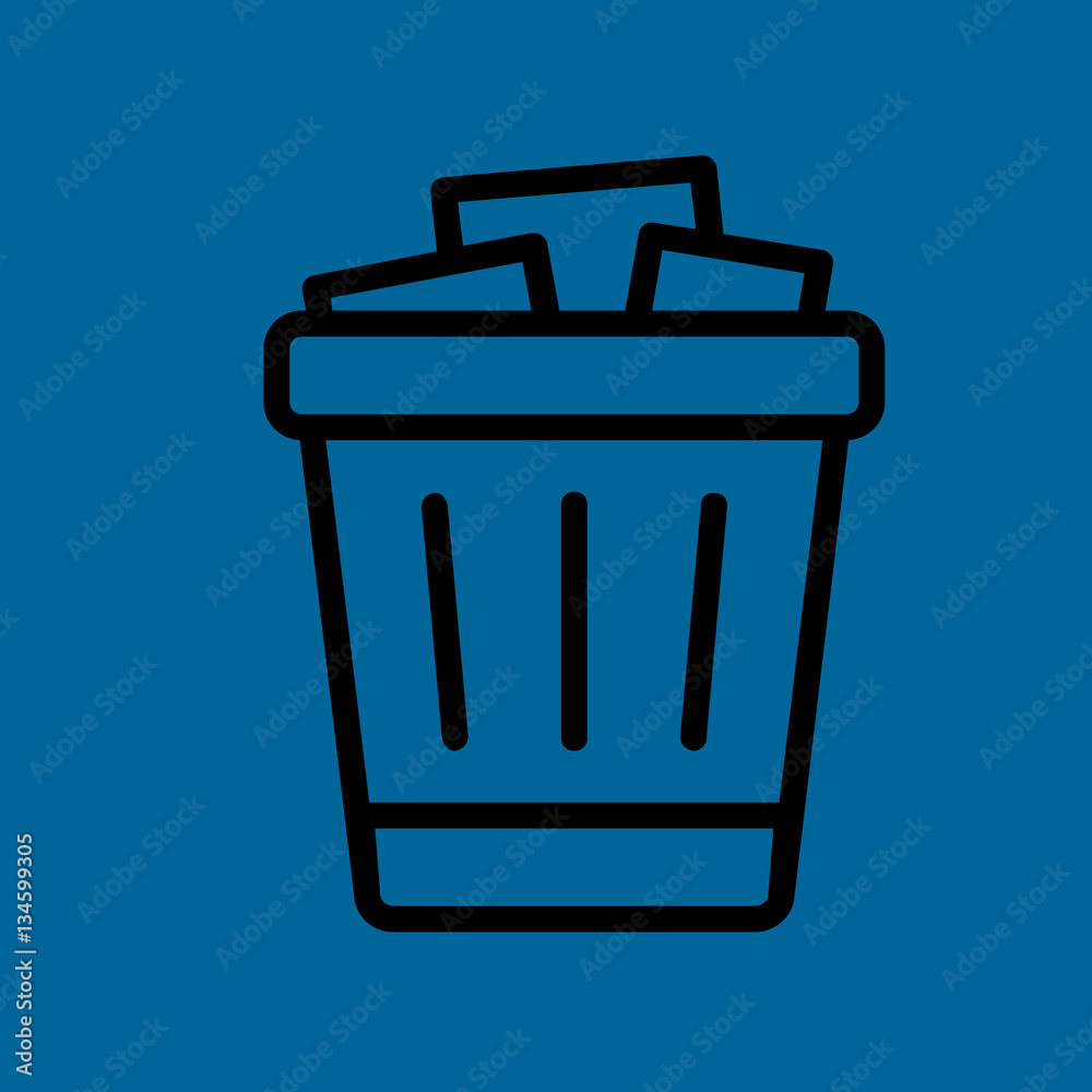 trash icon flat disign trash icon flat disign