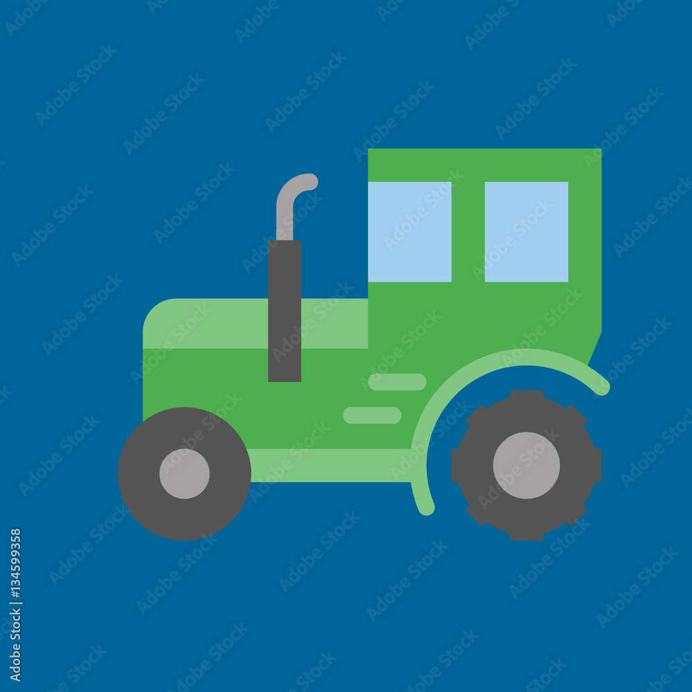 tractor icon flat disign tractor icon flat disign