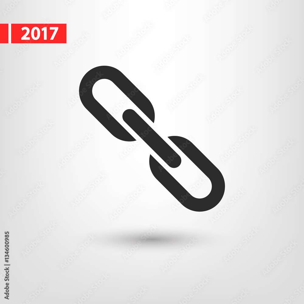 chain link  icon, vector illustration. Flat design style