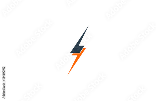 vector lightning icon logo