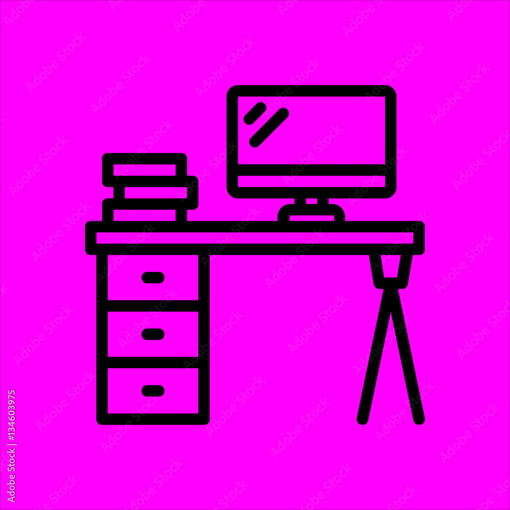 workplace icon flat disign workplace icon flat disign