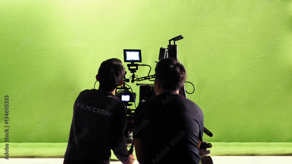 Foto Stock Behind the scenes of TV commercial movie film or video