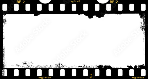 frame of film, grungy panorama  photo frame, free space for your