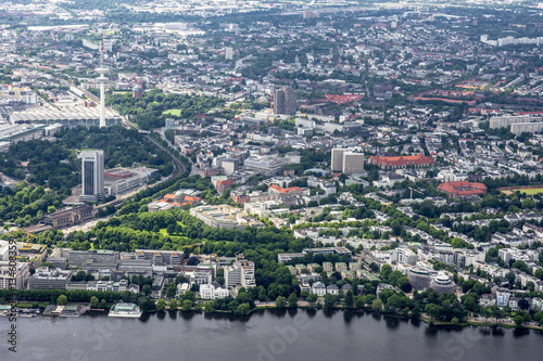 Fototapeta Naklejka Na Ścianę i Meble -  Hamburg - Germany Panorama from above