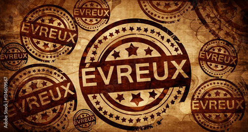 Evreux, vintage stamp on paper background