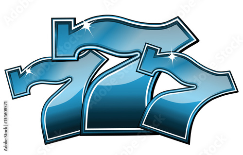 Lucky seven slot machine symbol