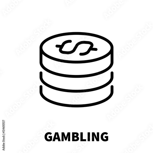 502092 Gambling icon or logo in modern line style.