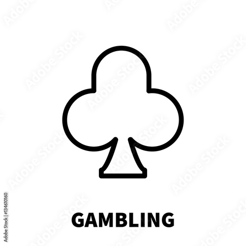 502091 Gambling icon or logo in modern line style.