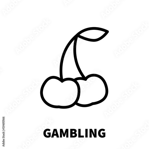502093 Gambling icon or logo in modern line style.