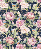 Watercolor floral chinese pattern