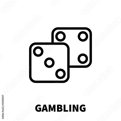 502103 Gambling icon or logo in modern line style.
