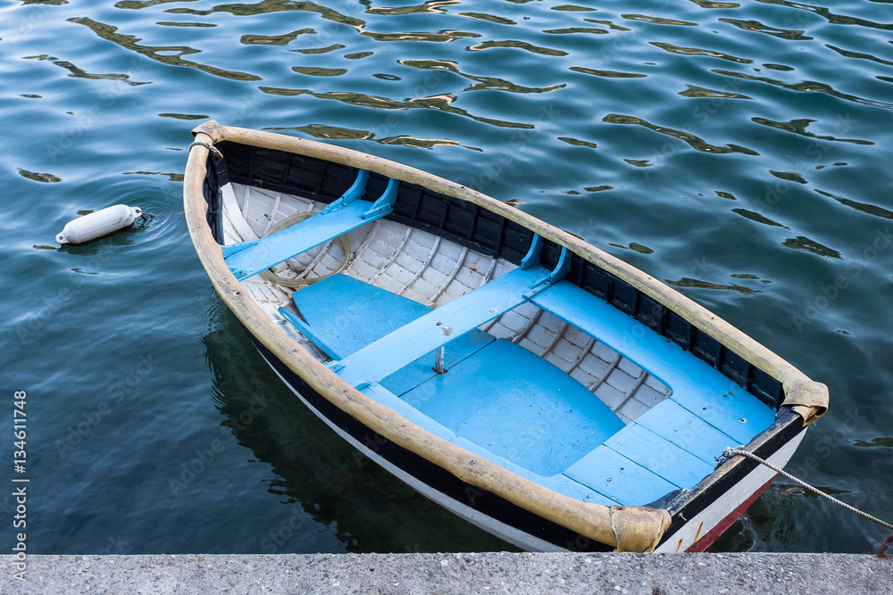 Single Rowboat in the Marina of Portofino