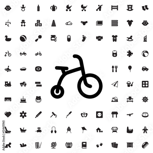 child bicycle icon illustration