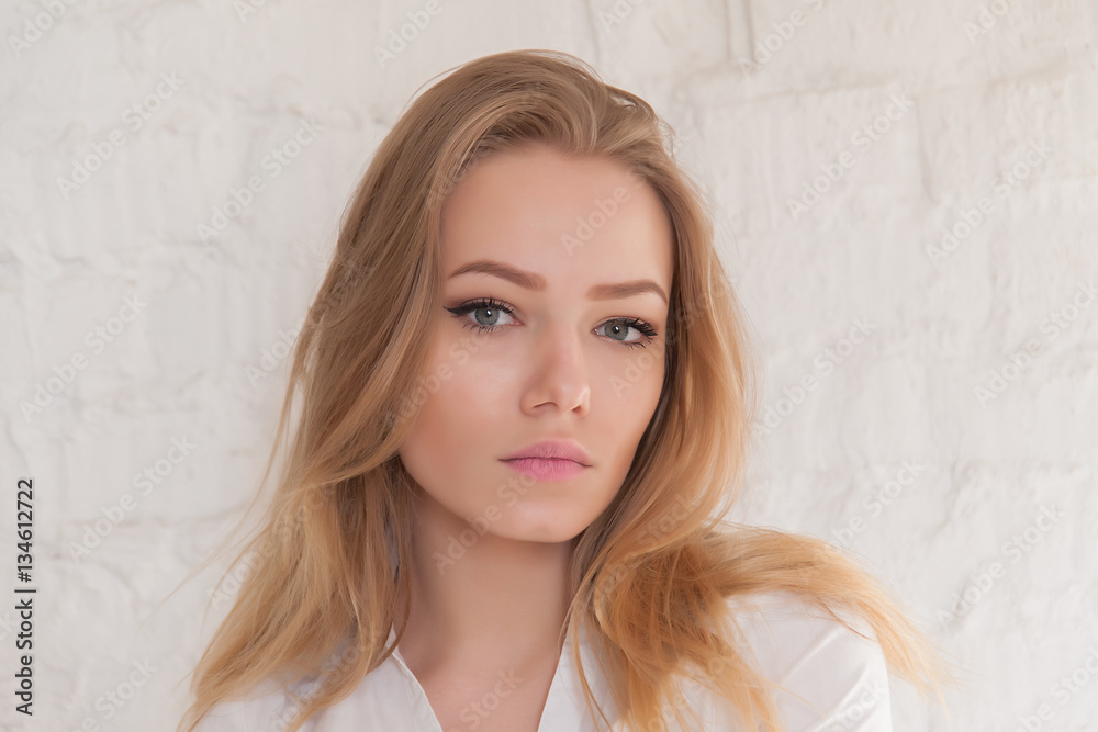 portrait of a blonde teenager portrait of a blonde teenager