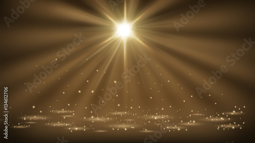 Spotlights shining with sparkles 16:9 Aspect Ratio